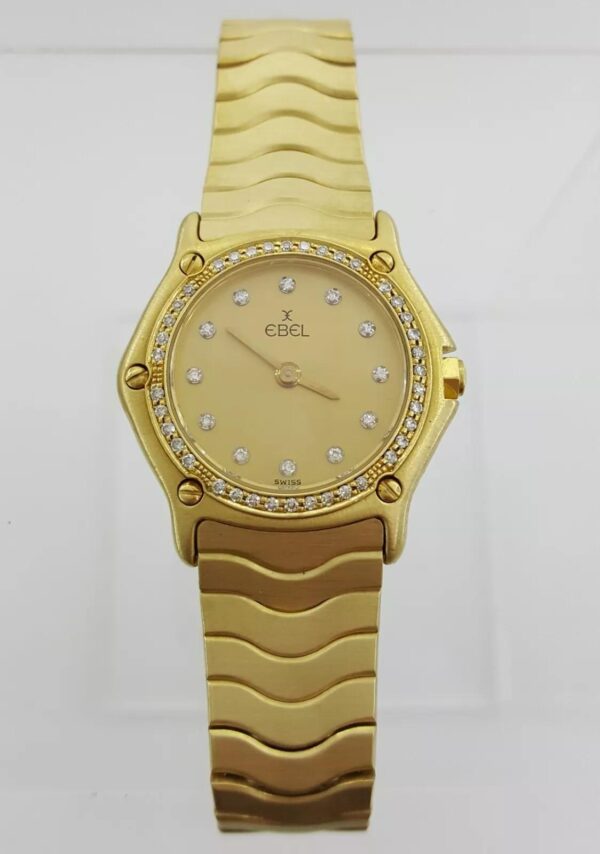 Ebel Sport Wave 18K Yellow Gold Quartz Ladies Watch 57 Grams 6.25" Ref 866902