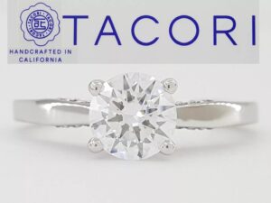 Tacori 3002 18k White Gold Semi-Mount 0.09 ct Diamond Engagement Ring 2,490