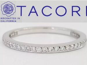 Tacori Ribbon 2526ETML Milgrain Diamond Wedding Eternity Band Ring 0.31 ct 3390