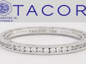 TACORI Sculpted Crescent 44-15ET Diamond Eternity Band Ring 18k WG 0.42ct 3,090