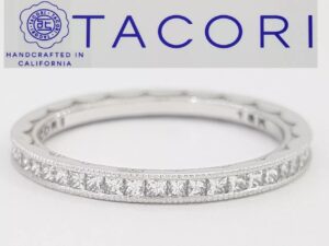 TACORI Sculpted Crescent 45-15ET Diamond Band Ring 18k White Gold 0.60 Rtl 3490