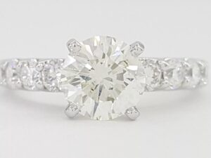 Round Diamond Solitaire Engagement Ring 2.31 ct 18K & Platinum Rtl 23k