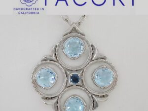 Tacori SN1420233 Island Rains Topaz Circle Pendant in Sterling Silver & 18K Gold