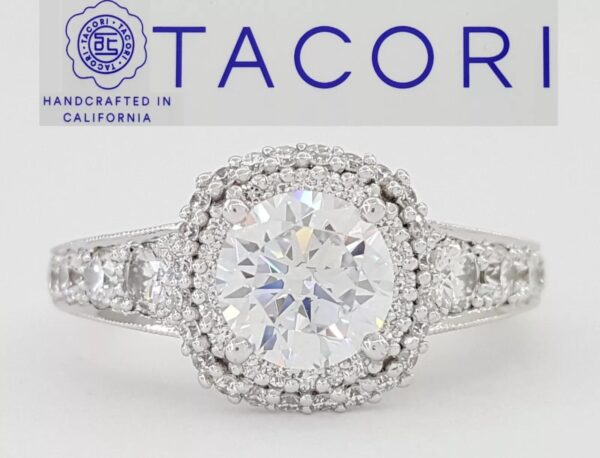 Tacori Blooming Beauties HT2516CU Semi-Mount Engagement Ring 18k Gold Rtl 6,990