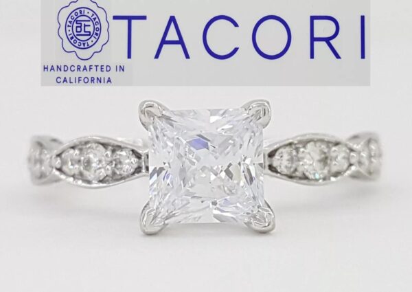 Tacori Sculpted Crescent 46-25PR 18k 0.28 ct Semi-Mount Engagement Ring Rtl 2990