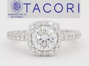 Tacori 37-2CU Full Bloom Cushion Halo Semi-Mount 18k Engagement Ring Rtl 6,490