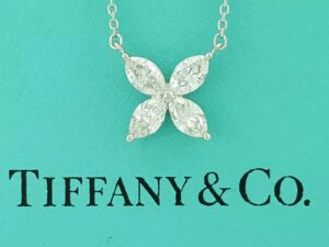 Tiffany & Co Victoria Large Marquise Diamond Pendant Platinum 0.81 ct Rtl 15,900