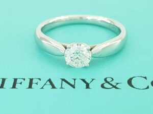 Tiffany & Co Harmony Round Diamond Solitaire Platinum Engagement Ring 0.4 ct 5K