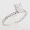 Emerald Cut Diamond 1.05 ct Engagement Ring 18K White Gold GIA D/Flawless