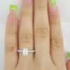 Emerald Cut Diamond 1.05 ct Engagement Ring 18K White Gold GIA D/Flawless