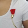 Tiffany & Co Elsa Peretti Red Rose Silk Amapola 18k Gold Brooch 18K Rtl 5,100