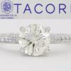 Tacori Dantela Round Diamond Engagement Ring 18k White Gold 1.11 ct GIA Rtl 8.5K