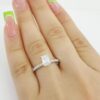 Emerald Cut Diamond 1.05 ct Engagement Ring 18K White Gold GIA D/Flawless