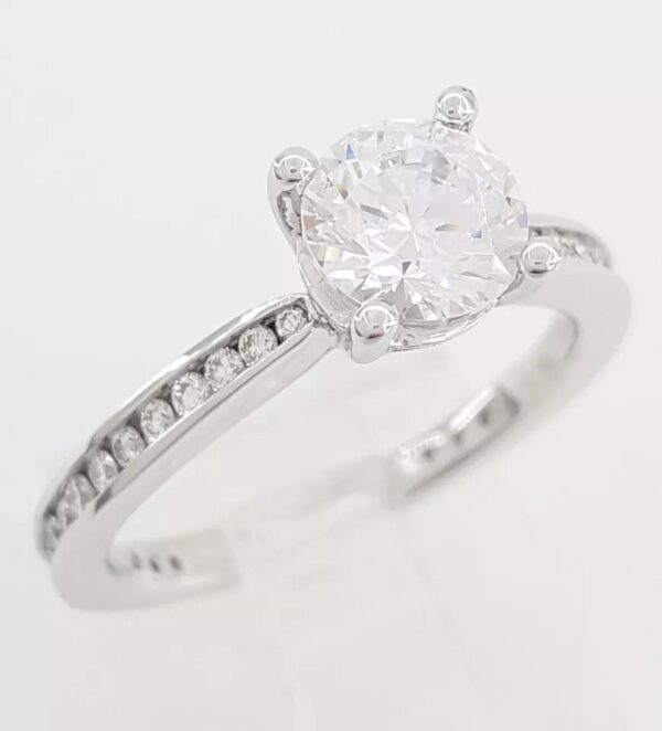 Ritani Semi-Mount Diamond Engagement Ring 0.38ct 18k White Gold 1RZ3447 RTL 3.4K