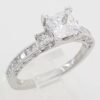 Tacori HT2430SM Semi-Mount Princess 3-Stone 0.64 ct 18k Engagement Ring Rtl 6490