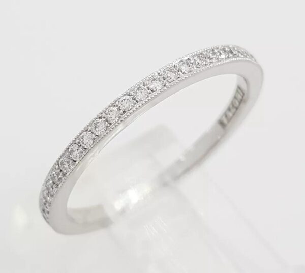 Tacori Ribbon 2526ETML Milgrain Diamond Wedding Eternity Band Ring 0.31 ct 3390