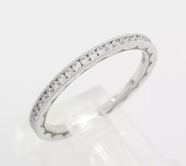 TACORI Sculpted Crescent 44-15ET Diamond Eternity Band Ring 18k WG 0.42ct 3,090