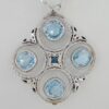 Tacori SN1420233 Island Rains Topaz Circle Pendant in Sterling Silver & 18K Gold