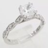 TACORI Sculpted Crescent 57-2PR Princess 18k Semi-Mount Engagement Ring Rt 2390