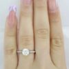 Tacori Dantela Round Diamond Engagement Ring 18k White Gold 1.11 ct GIA Rtl 8.5K