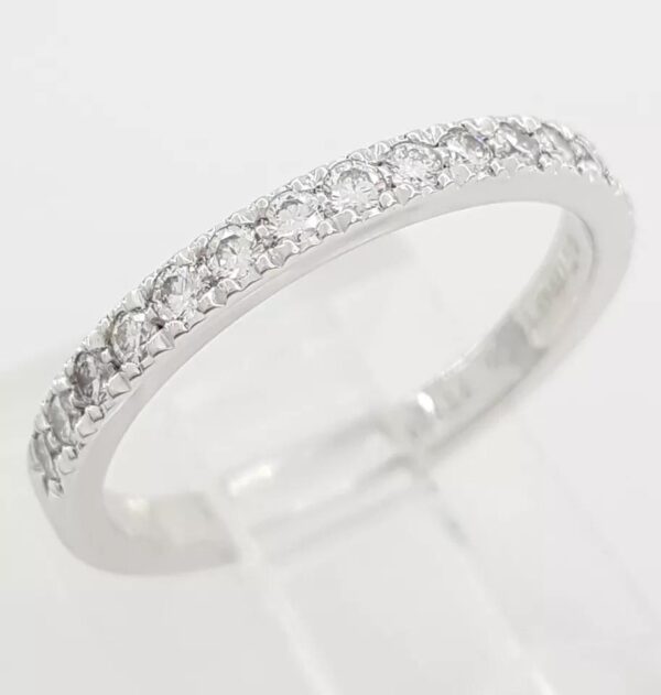 Tiffany & Co Novo Half Circle Diamond Wedding Band Ring 0.25 ct Platinum 2.1 mm