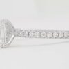 Emerald Cut Diamond 1.05 ct Engagement Ring 18K White Gold GIA D/Flawless