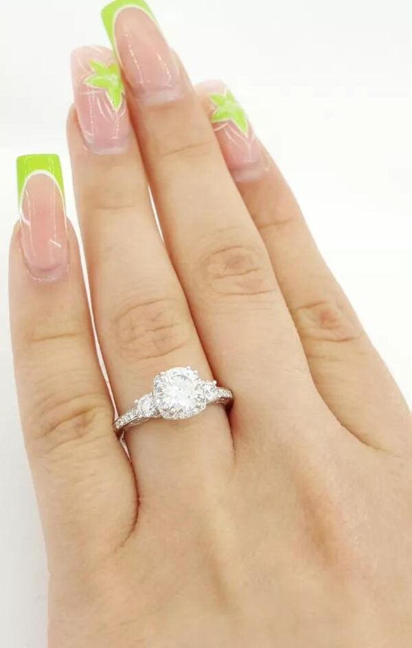 Tacori 2623RD Semi-Mount Round Three-Stone 0.5ct 18k Engagement Ring Rtl 5,490