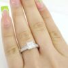 Tacori HT2430SM Semi-Mount Princess 3-Stone 0.64 ct 18k Engagement Ring Rtl 6490