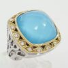 TACORI SR101Y05 Quartz Turquoise Diamond Statement Ring Silver & 18k Gold 2090