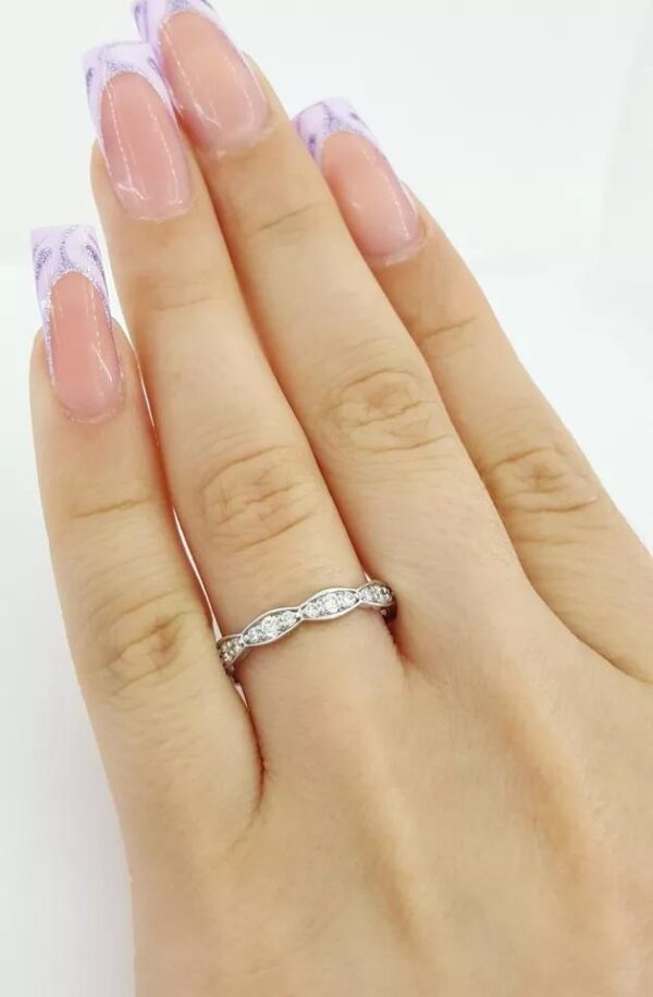 TACORI Sculpted Crescent 46-25ET Diamond Eternity Band Ring 18k WG 0.6 ct 3,490