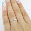 The Leo Round Diamond Half Circle Wedding Band 0.22 ct 14k White Gold Rtl 1,400