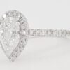 Pear Brilliant Cut Diamond Halo Engagement Ring Platinum GIA 1.7 ct Retail 12K