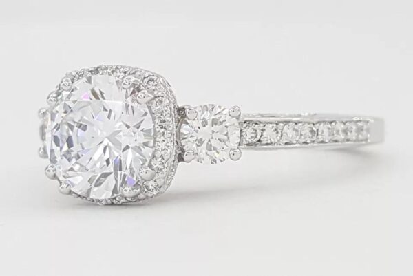 Tacori 2623RD Semi-Mount Round Three-Stone 0.5ct 18k Engagement Ring Rtl 5,490