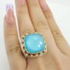 TACORI SR101Y05 Quartz Turquoise Diamond Statement Ring Silver & 18k Gold 2090