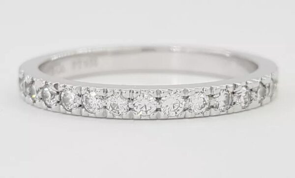 Tiffany & Co Novo Half Circle Diamond Wedding Band Ring 0.25 ct Platinum 2.1 mm