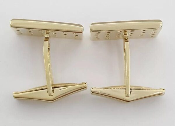 Vintage 14k Yellow Gold Blue Sapphire Cufflinks 14.2 Grams 5ct