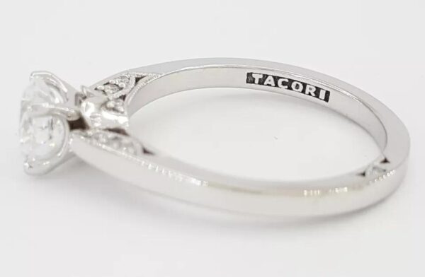 Tacori 3002 18k White Gold Semi-Mount 0.09 ct Diamond Engagement Ring 2,490