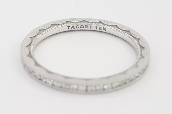 TACORI Sculpted Crescent 44-15ET Diamond Eternity Band Ring 18k WG 0.42ct 3,090