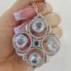 Tacori SN1420233 Island Rains Topaz Circle Pendant in Sterling Silver & 18K Gold