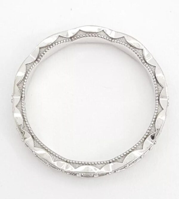 TACORI Sculpted Crescent 46-25ET Diamond Eternity Band Ring 18k WG 0.6 ct 3,490