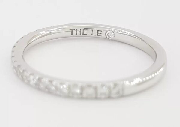 The Leo Round Diamond Half Circle Wedding Band 0.22 ct 14k White Gold Rtl 1,400