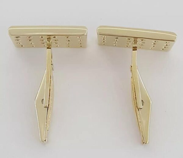 Vintage 14k Yellow Gold Blue Sapphire Cufflinks 14.2 Grams 5ct