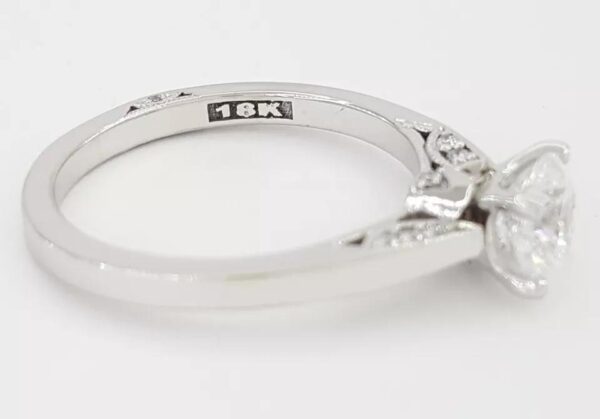 Tacori 3002 18k White Gold Semi-Mount 0.09 ct Diamond Engagement Ring 2,490