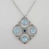 Tacori SN1420233 Island Rains Topaz Circle Pendant in Sterling Silver & 18K Gold
