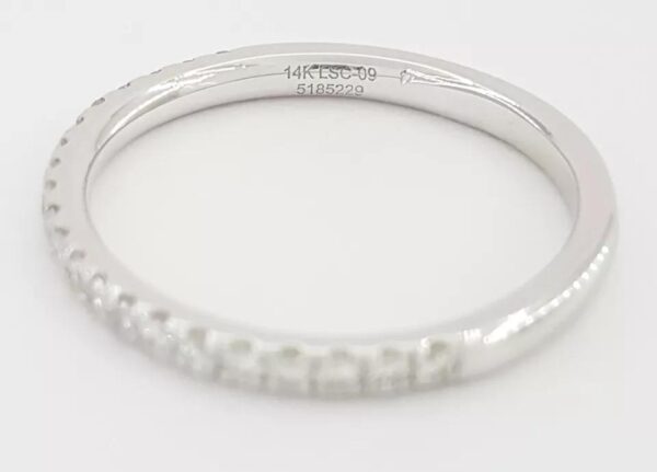 The Leo Round Diamond Half Circle Wedding Band 0.22 ct 14k White Gold Rtl 1,400