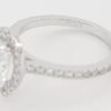 Pear Brilliant Cut Diamond Halo Engagement Ring Platinum GIA 1.7 ct Retail 12K