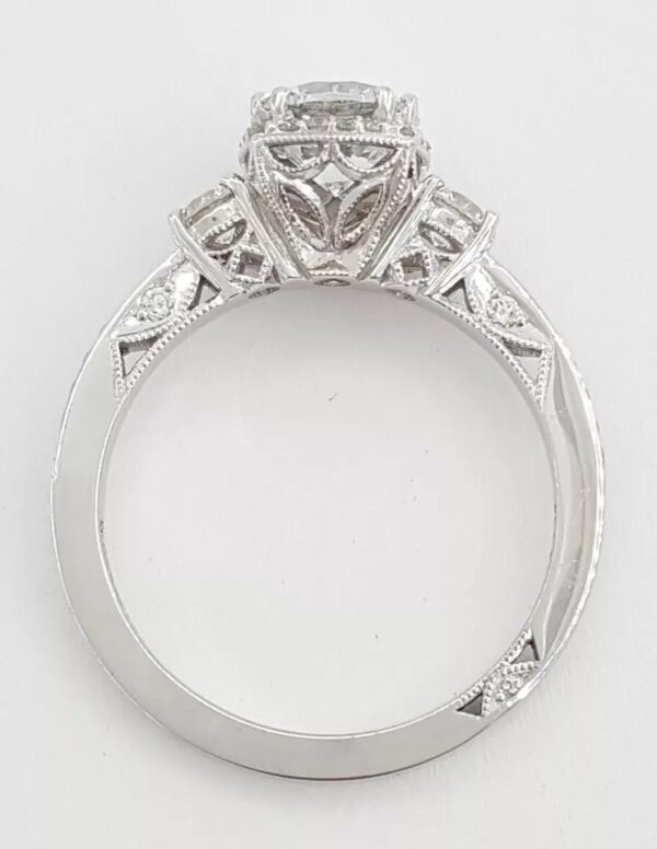 Tacori 2623RD Semi-Mount Round Three-Stone 0.5ct 18k Engagement Ring Rtl 5,490