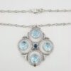 Tacori SN1420233 Island Rains Topaz Circle Pendant in Sterling Silver & 18K Gold