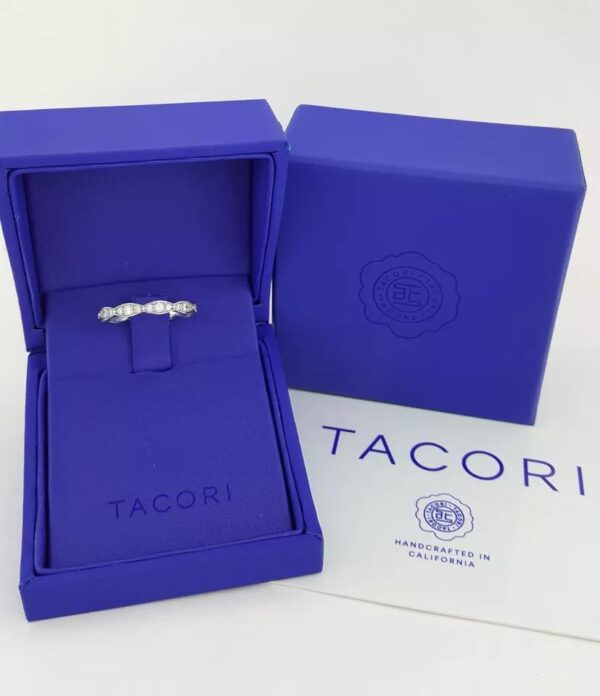 TACORI Sculpted Crescent 46-25ET Diamond Eternity Band Ring 18k WG 0.6 ct 3,490