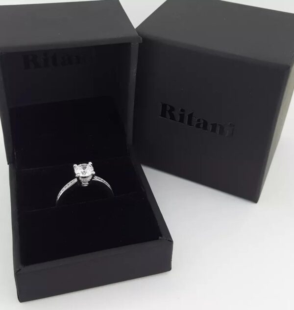 Ritani Semi-Mount Diamond Engagement Ring 0.38ct 18k White Gold 1RZ3447 RTL 3.4K